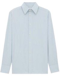 Saint Laurent - Cassandre Striped Button-Up Shirt - Lyst