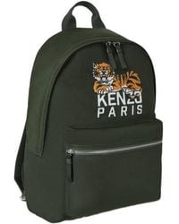 KENZO - Logo Embroidered Zipped Backpack - Lyst