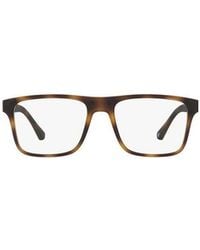 Emporio Armani - Square Frame Clip-On Glasses - Lyst