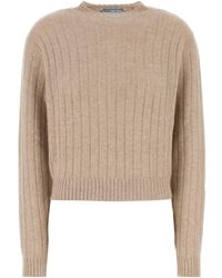 Prada - Crewneck Knitted Jumper - Lyst