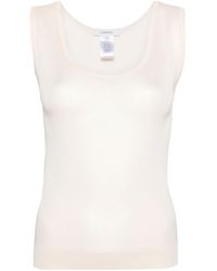 Lemaire - Semi-Sheer Ribbed Knitted Tank Top - Lyst