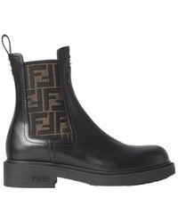 Fendi - Filo Ff Jacquard Ankle Boots - Lyst