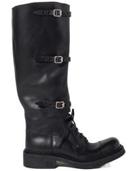 Miu Miu - Leather Tall Boots - Lyst