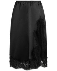Dolce & Gabbana - A-Line Satin Midi Skirt - Lyst