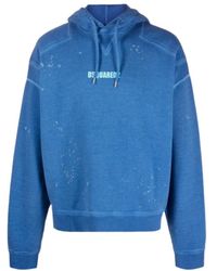 DSquared² - Logo Printed Long-Sleeved Hoodie - Lyst