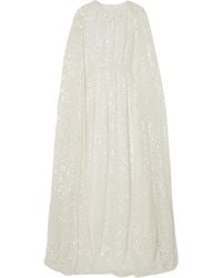 Erdem - Kenley's Shawl-Style Pleated Sequined Gown - Lyst