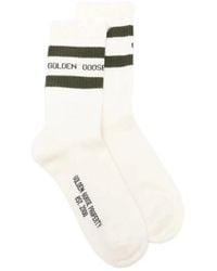 Golden Goose - Knitted Striped Distressed Socks - Lyst