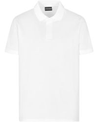 Emporio Armani - Logo Patch Short-Sleeved Polo Shirt - Lyst