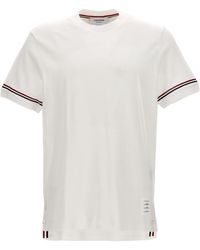 Thom Browne - Stripe Detailed Crewneck T-Shirt - Lyst