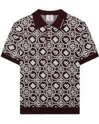 CASABLANCA - Monogram Knit Polo Shirt - Lyst