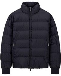 ARMANI EXCHANGE - Tone On Tone Allover Logo Puffer Jacket - Lyst