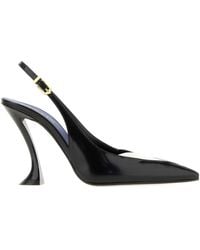 Lanvin - Decollete Aperta Slingback Heeled Pumps - Lyst