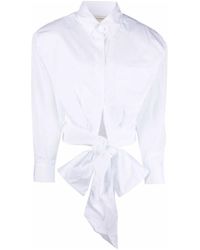 Alexandre Vauthier - Tied-Waist Cotton Shirt - Lyst