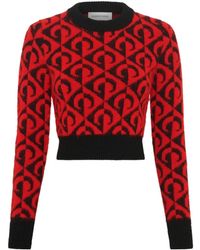 Marine Serre - Moon Lozenge-Knit Sweater - Lyst