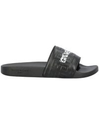 Givenchy - 4G Embossed Open Toe Slides - Lyst