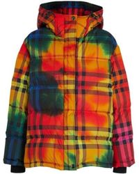 Burberry - Rendering Plaid Hooded Down Jacket - Lyst