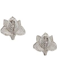 Alessandra Rich - Roses-Tone Crystal Clip Earrings - Lyst