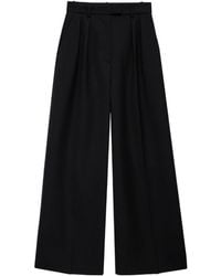 Anine Bing - Lou Pleated Wide-Leg Trousers - Lyst