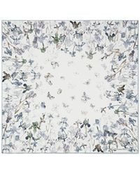 Dior - Butterflies And Iris Printed Square Scarf - Lyst