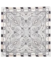 Etro - Silk Pocket Square With Paisley And Medallion Motif - Lyst