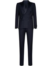 Tagliatore - Jacquard Double-Breasted Suit Set - Lyst