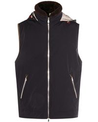 Brunello Cucinelli - Zip-Up Hooded Vest - Lyst