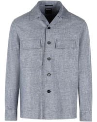 ZEGNA - Button-Up Flap-Pocket Shirt - Lyst