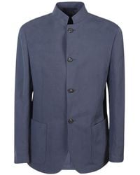 Eleventy - Stand-Collar Buttoned Blazer - Lyst