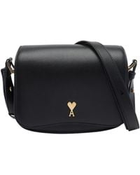 Ami Paris - Ami Ami De Coeur Logo Detailed Crossbody Bag - Lyst
