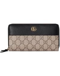 Gucci - Bi-Color Gg Marmont Zip Around Wallet - Lyst
