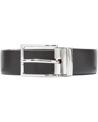 Emporio Armani - Logo Engraved Buckle Belt - Lyst