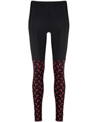 Marine Serre - Crescent Moon-Print Leggings - Lyst