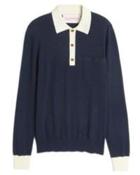 Valentino - Button Detailed Long-Sleeved Polo Shirt - Lyst
