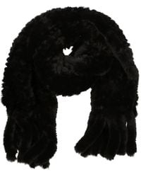 Pinko - Faux-Fur Fringed Scarf - Lyst