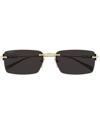 Gucci - Eyewear Rimless Rectangular Sunglasses - Lyst