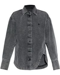 The Attico - The Eliza Shaped Split Denim Shirt - Lyst