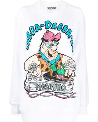 Moschino - Graphic-Print Crew Neck Sweatshirt - Lyst