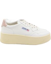 Autry - Medalist Logo Embroidered Platform Sneakers - Lyst