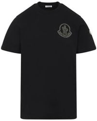 Moncler - Logo Printed Crewneck T-Shirt - Lyst