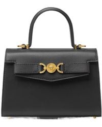Versace - Medusa Plaque Fold-Over Top Small Tote Bag - Lyst