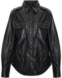 Isabel Marant - Isabel Marant Étoile Noee Faux Leather Shirt - Lyst
