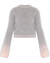 Off-White c/o Virgil Abloh - Arrow Mohair Degrade Crewneck Jumper - Lyst