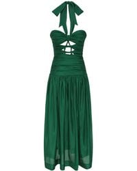Zimmermann - Halter Cut-Out Detailed Midi Dress - Lyst