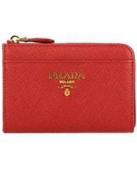 Prada - Saffiano Keychain Purse - Lyst