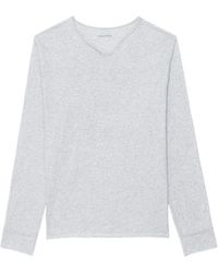 Zadig & Voltaire - Monsatir Henley Button-Detail T-Shirt - Lyst