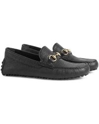 Gucci - Horsebit Driver Loafers - Lyst