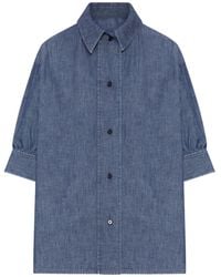 Jil Sander - Gathered-Sleeve Buttoned Shirt - Lyst