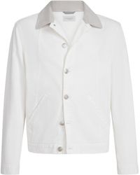 Brunello Cucinelli - Buttoned Denim Jacket - Lyst