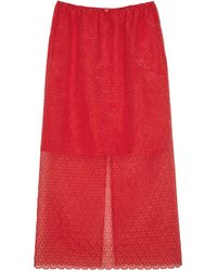Cecilie Bahnsen - Bala Floral-Lace Midi Skirt - Lyst