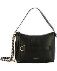Coccinelle - Logo Printed Zipped Shoulder Bag - Lyst